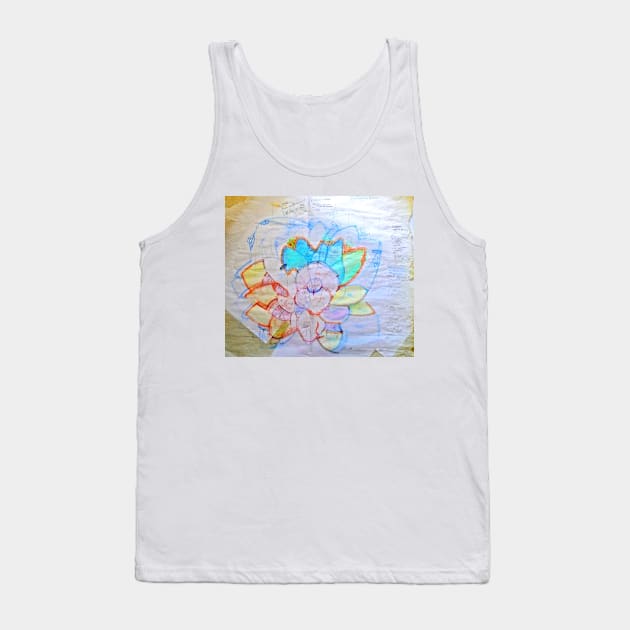 Lotus House Plan Tank Top by terezadelpilar